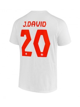 Moški Nogometna dresi replika Kanada Jonathan David #20 Gostujoči SP 2022 Kratek rokav